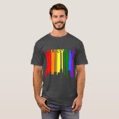 ルイスビルケンタッキーLGBQゲイプライドレインボー Tシャツ (正面フル)