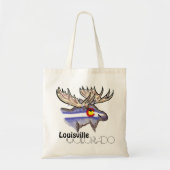 ルイスビルコロラド芸術的エルク州旗エコバッグ トートバッグ (正面)