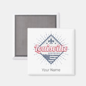 ルイスビルシティケンタッキー統一された州ヴィンテージUSA マグネット (正面/裏面)