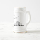 ルイスビルパーソナライズされたギフトスカイラインビアスタイン ビールジョッキ (正面右)
