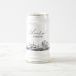 ルイスビルパーソナライズされたギフトスカイラインビアスタイン ビールジョッキ