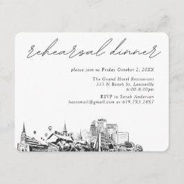 ルイスビル結婚のリハエレガントーサルディナー エンクロージャーカード