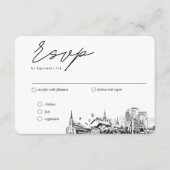 ルイスビル結婚のRSVP伝統的 Mealオプション エンクロージャーカード (正面)