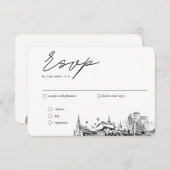 ルイスビル結婚のRSVP伝統的 Mealオプション エンクロージャーカード (正面/裏面)