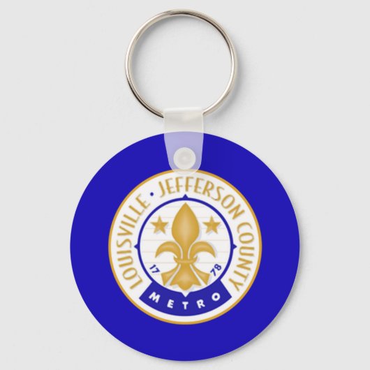 ルイスビル（ケンタッキー）国旗キーチェーン キーホルダー (正面)