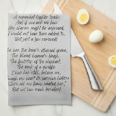 ルイスファンシー・キャロルの詩 キッチンタオル (四つ折り)