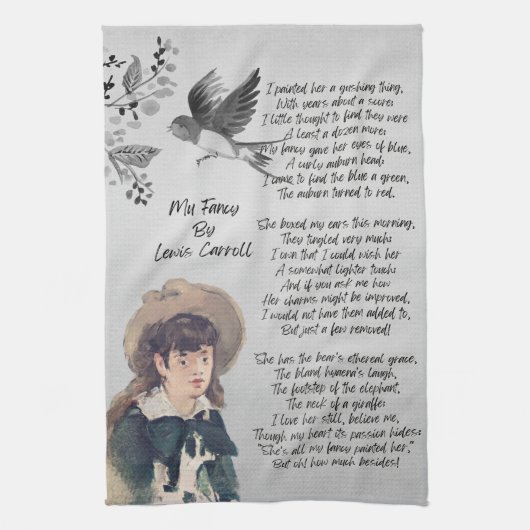 ルイスファンシー・キャロルの詩 キッチンタオル (縦)