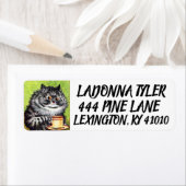 ルイスワーインカフェキャット差出人住所ラベル ラベル (インサイチュ)