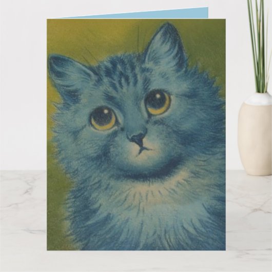 ルイスワーインキュート猫誕生日挨拶 カード (正面)