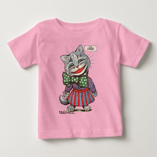 ルイスワーイン(笑い猫) ベビーTシャツ (正面)