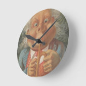 ルイス及びCo.の素晴らしい食料雑貨の短命なもの ラウンド壁時計 (傾斜)