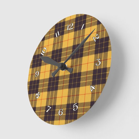 ルイス及びRamsayのスコットランド人のタータンチェックのMacleod ラウンド壁時計 (傾斜)