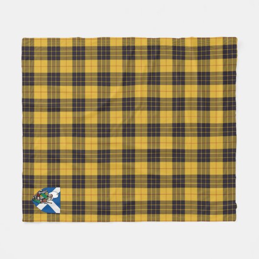 ルイス古代タータンチェックプレイドのスコットランドMacLeod フリースブランケット (正面(横))