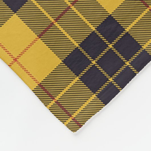 ルイス古代タータンチェックプレイドのスコットランドMacLeod フリースブランケット (角)