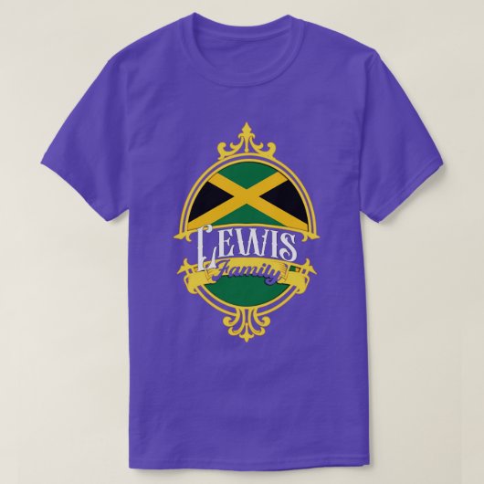 ルイス家族向けジャマイカ国旗 Tシャツ (デザイン正面)