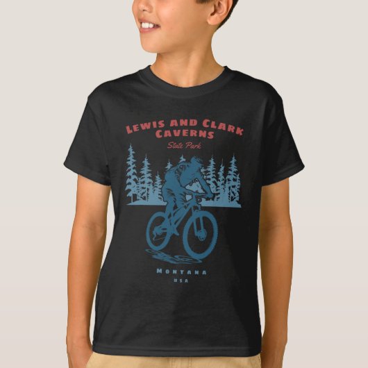 ルイス・アンド・クラーク・キャバーンズ州立公園 マウンテンバイク B Tシャツ (正面)