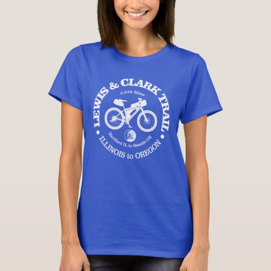 ルイス・アンド・クラーク・トレイル(サイクリング) Tシャツ (正面)