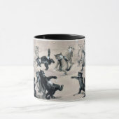 ルイス・ウィンの猫雪合戦 マグカップ (中央)