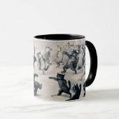 ルイス・ウィンの猫雪合戦 マグカップ (正面右)