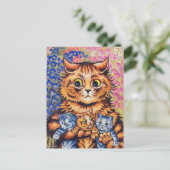 ルイス・ウェインが子猫を連れた猫 ポストカード (スタンド正面)