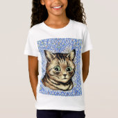 ルイス・ウェインによる猫の頭の絵 Tシャツ (正面)
