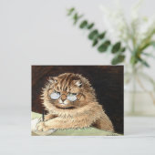 ルイス・ウェインの眼鏡をかけた職場の猫 シーズンポストカード (スタンド正面)