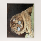 ルイス・ウェインの眼鏡をかけた職場の猫 ジグソーパズル (縦)