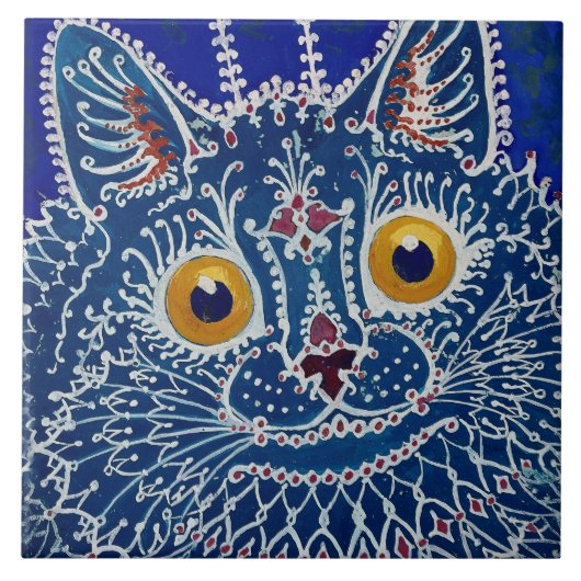 ルイス・ウェイン作「ゴシック様式の猫」 タイル (正面)