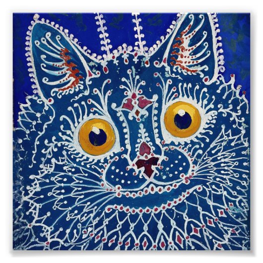 ルイス・ウェイン作「ゴシック様式の猫」 フォトプリント (正面)