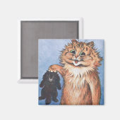 ルイス・ウェイン猫と子猫 マグネット (正面/裏面)