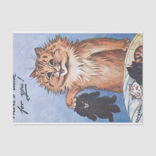 ルイス・ウェイン猫と子猫 薄葉紙 (正面)