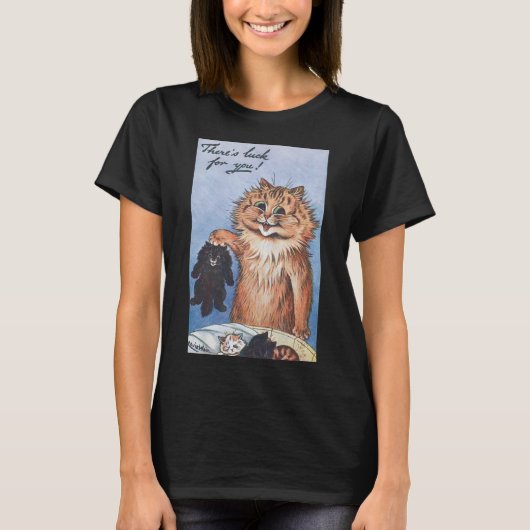 ルイス・ウェイン猫と子猫 Tシャツ (正面)