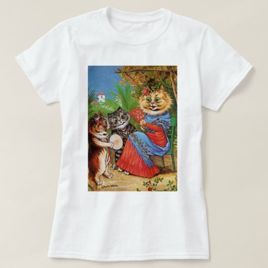 ルイス・ウェイン・キテンス&レディ Tシャツ (デザイン正面)