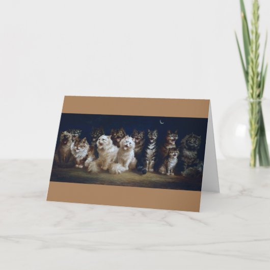 ルイス・ウェイン　クリスマスキャロルを歌う猫たち カード (正面)