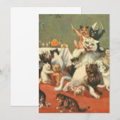 ルイス・ウェイン メリークリスマス 招待状 (正面/裏面)