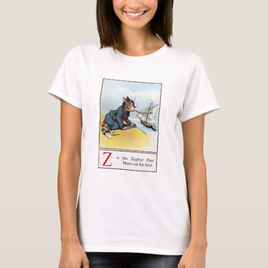 ルイス・ウェイン、ユーモアのある猫 Tシャツ (正面)