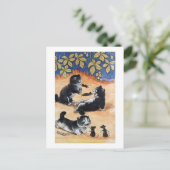 ルイス・ウェイン・子猫とネズミ ポストカード (スタンド正面)