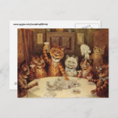 ルイス・ウェイン 猫たちのお祝いパーティー ポストカード (正面/裏面)