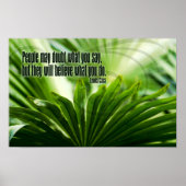 ルイス・キャス感動的引用文「疑い」 ポスター (正面)