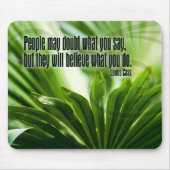 ルイス・キャス感動的引用文「疑い」 マウスパッド (正面)
