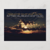 ルイス・キャス「疑い」感動的引用文 ポストカード (正面)