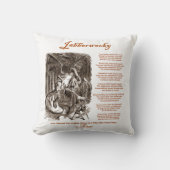 ルイス・キャロルによるジャベルワッキー詩(黒加算器) クッション (正面)