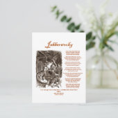 ルイス・キャロルによるジャベルワッキー詩(黒加算器) ポストカード (スタンド正面)