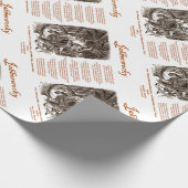 ルイス・キャロルによるジャベルワッキー詩（黒加算器） ラッピングペーパー (角)