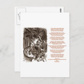 ルイス・キャロルのジャベルウォッキー詩 ポストカード (正面/裏面)