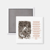 ルイス・キャロルのジャベルウォッキー詩 マグネット (正面/裏面)