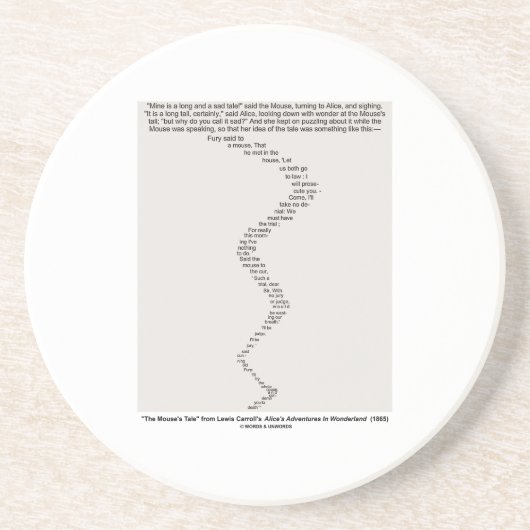 ルイス・キャロルの不思議の国によるマウスの物語 コースター (正面)