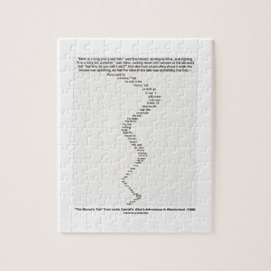 ルイス・キャロルの不思議の国によるマウスの物語 ジグソーパズル (縦)