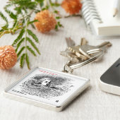 ルイス・キャロル・グラフィック&有名引用文 キーホルダー (側面)