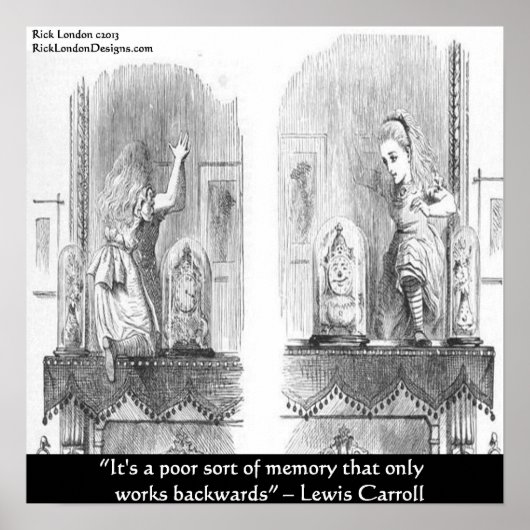 ルイス・キャロル・グラフィック&有名引用文 ポスター (正面)